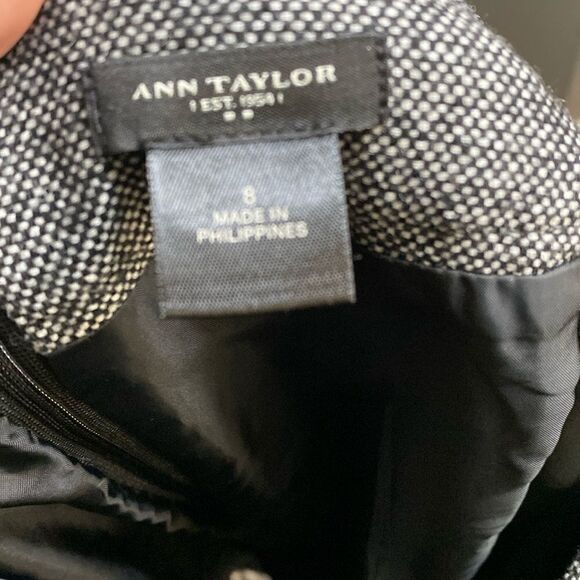 Ann Taylor Tweed Black White Pencil Skirt Wool blend - Picture 10 of 12
